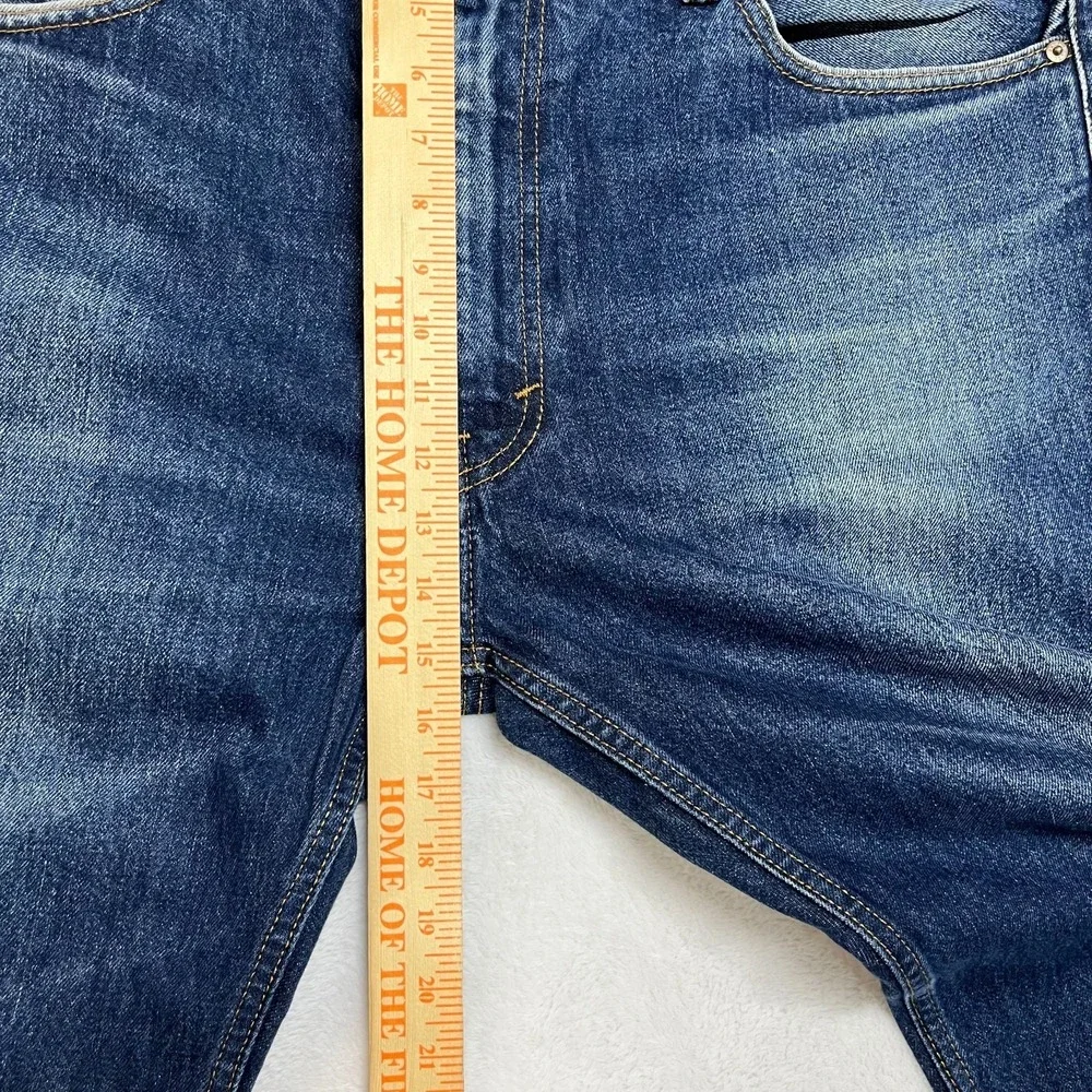 Levi's 505 Jeans Men's Blue Denim High Rise Relaxed Straight Fit Zip Fly - 40x28